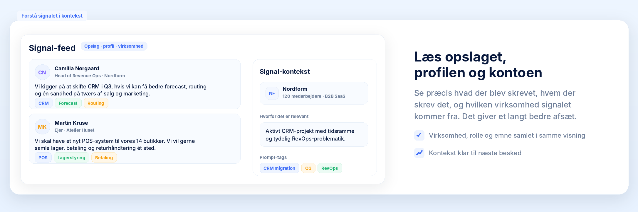 Signal transmis à Campaigns et au suivi CRM.
