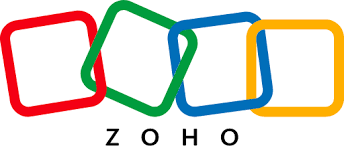 Zoho CRM-logotyp som en del av Cohertas integrationsflöde.